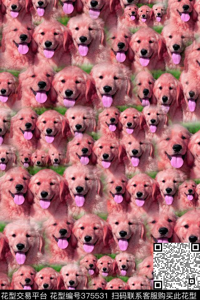 买断带我回家吧 - 375531 - 动物 小狗 趣味 - 数码印花花型 － 童装花型设计 － 瓦栏