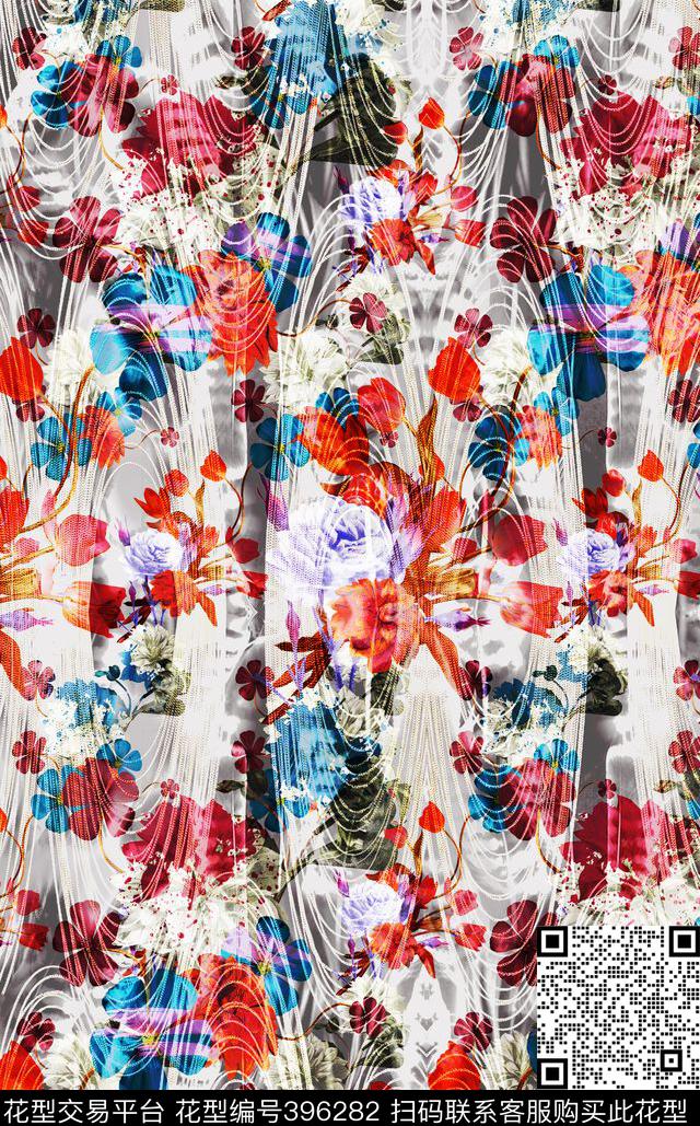 欧美日韩最新花型-17 - 396282 - 欧美日韩 花卉 - 数码印花花型 － 女装花型设计 － 瓦栏