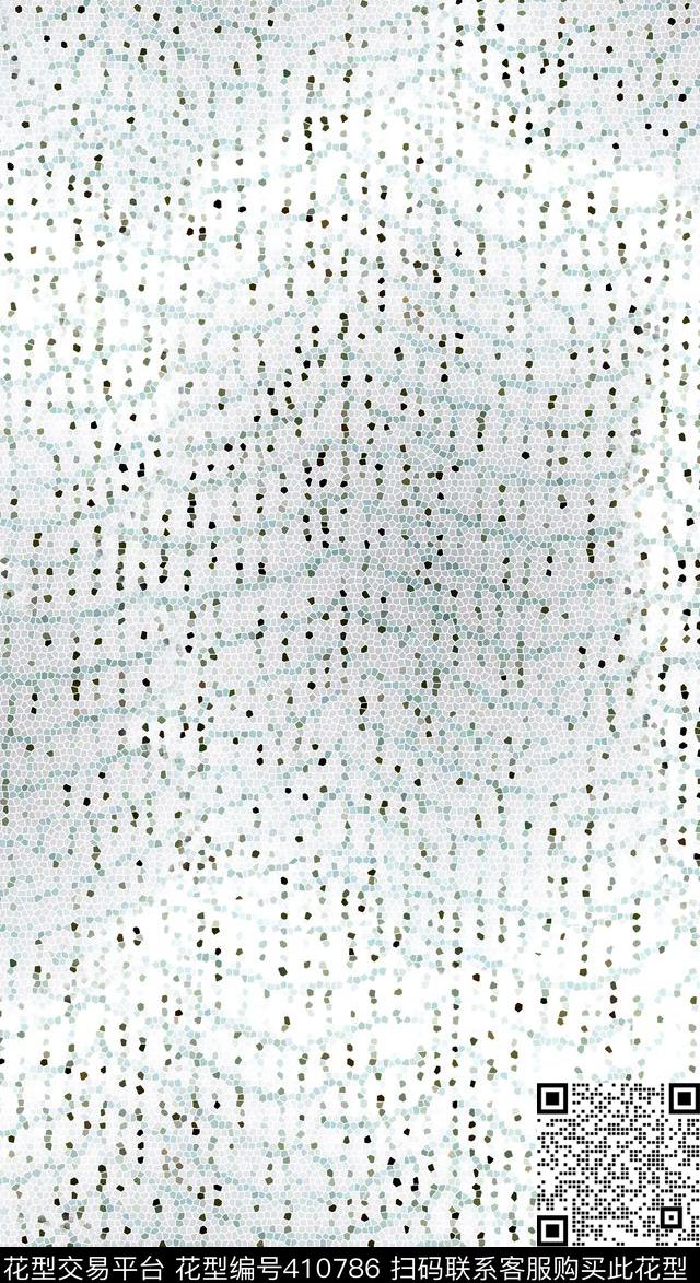炫彩黑白 - 410786 - 马赛克 抽象 几何 - 数码印花花型 － 女装花型设计 － 瓦栏