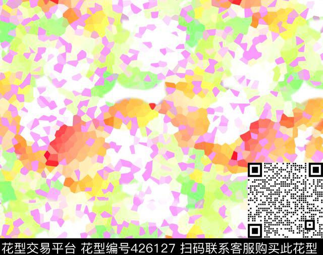 彩色清新晶格子图案花型 - 426127 - 服装 晶格子 清新 - 数码印花花型 － 女装花型设计 － 瓦栏