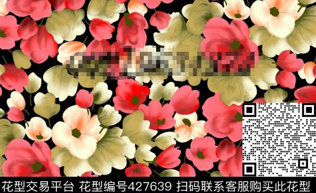 数码印花小花朵 - 427639 - 花朵 漂亮 清新 - 数码印花花型 － 女装花型设计 － 瓦栏