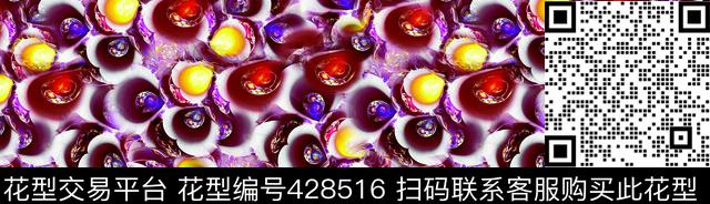 抽象圈2014121.jpg - 428516 - 抽象组合 五彩 紫色 - 数码印花花型 － 女装花型设计 － 瓦栏
