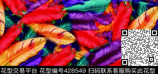 	20141150.jpg - 428549 - 动物纹 红黄蓝 - 数码印花花型 － 女装花型设计 － 瓦栏