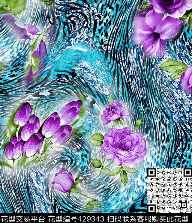 时尚面料花型   数码印花  流行花型 - 429343 - 时尚面料花型   数码印花  流行花型 - 数码印花花型 － 其他花型设计 － 瓦栏