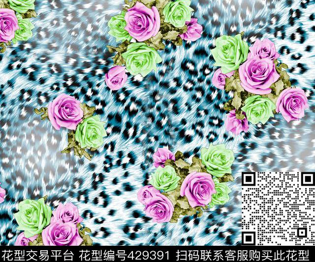 时尚面料花型   数码印花  流行花型 - 429391 - 时尚面料花型   数码印花  流行花型 - 数码印花花型 － 女装花型设计 － 瓦栏