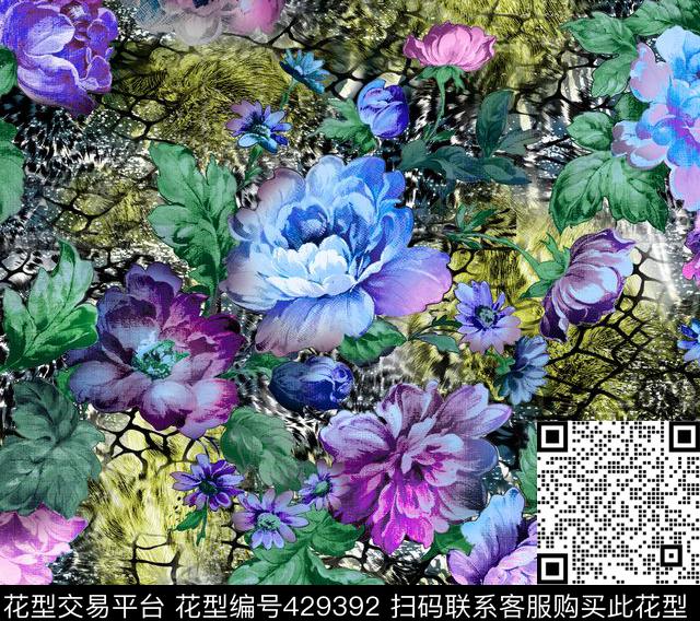 时尚面料花型   数码印花  流行花型 - 429392 - 时尚面料花型   数码印花  流行花型 - 数码印花花型 － 女装花型设计 － 瓦栏