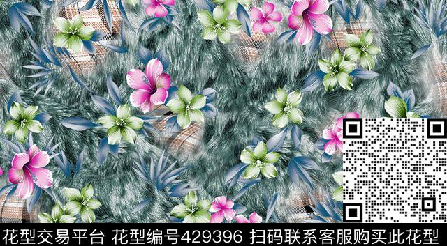 时尚面料花型   数码印花  流行花型 - 429396 - 时尚面料花型   数码印花  流行花型 - 数码印花花型 － 女装花型设计 － 瓦栏