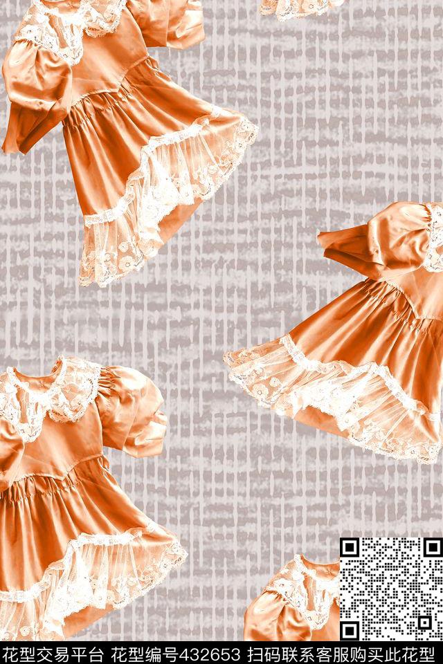 创意衣服漂浮 - 432653 - 创意 衣服 漂浮 - 数码印花花型 － 女装花型设计 － 瓦栏