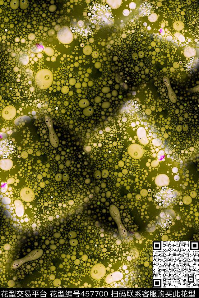 生物细胞 - 457700 - 抽象 波点 密集 - 数码印花花型 － 女装花型设计 － 瓦栏