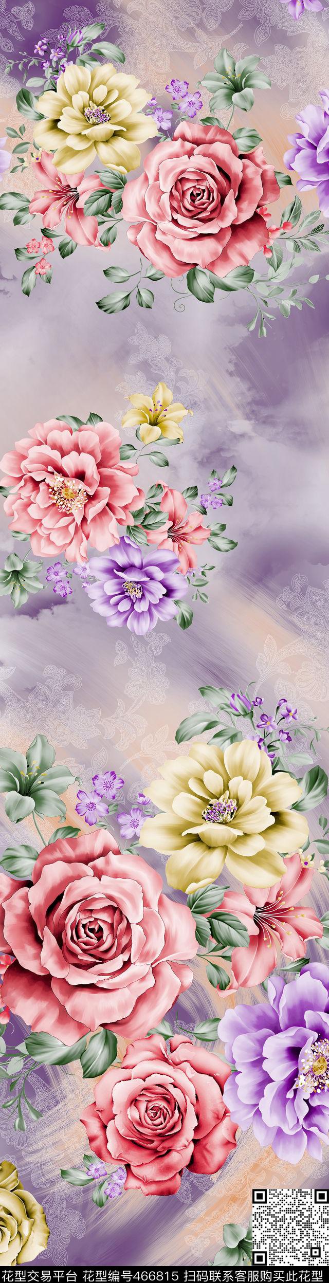 时尚窗帘花型 家纺花型 流行窗帘花型  - 466815 - 时尚窗帘花型 家纺花型 流行窗帘花型 - 传统印花花型 － 窗帘花型设计 － 瓦栏