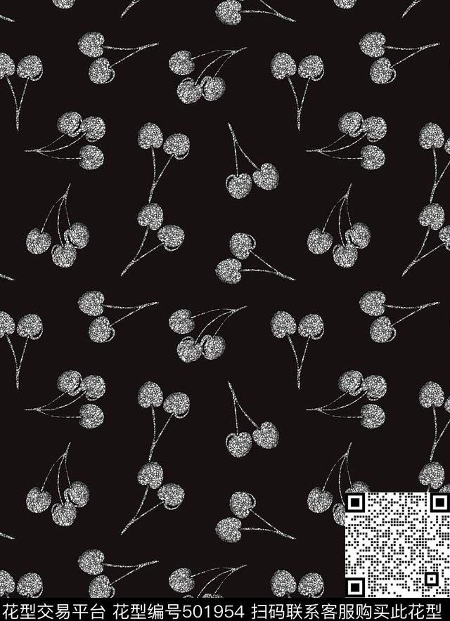 樱桃创意设计 - 501954 - 水果 大理石 石头 几何 箱包 沙发布 服装 数码印花 布匹面料 面料印花 - 传统印花花型 － 箱包花型设计 － 瓦栏