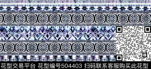 女装扎染民族风 - 504403 - 民族 扎染 圆轮 - 数码印花花型 － 女装花型设计 － 瓦栏