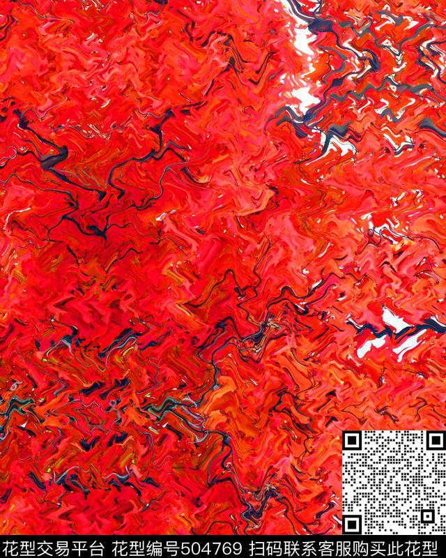 秋 - 504769 - 抽象 季节 风景 - 数码印花花型 － 女装花型设计 － 瓦栏