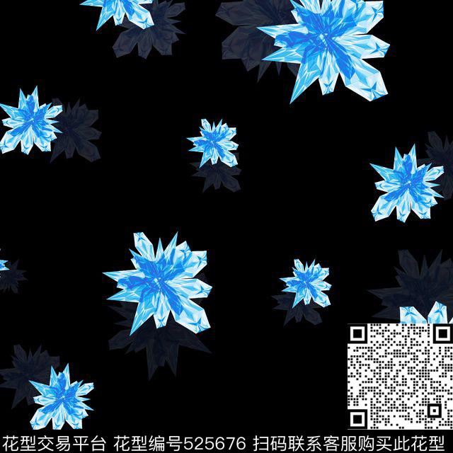 时尚流行水晶立体 - 525676 - 潮流 立体 时尚 - 数码印花花型 － 女装花型设计 － 瓦栏