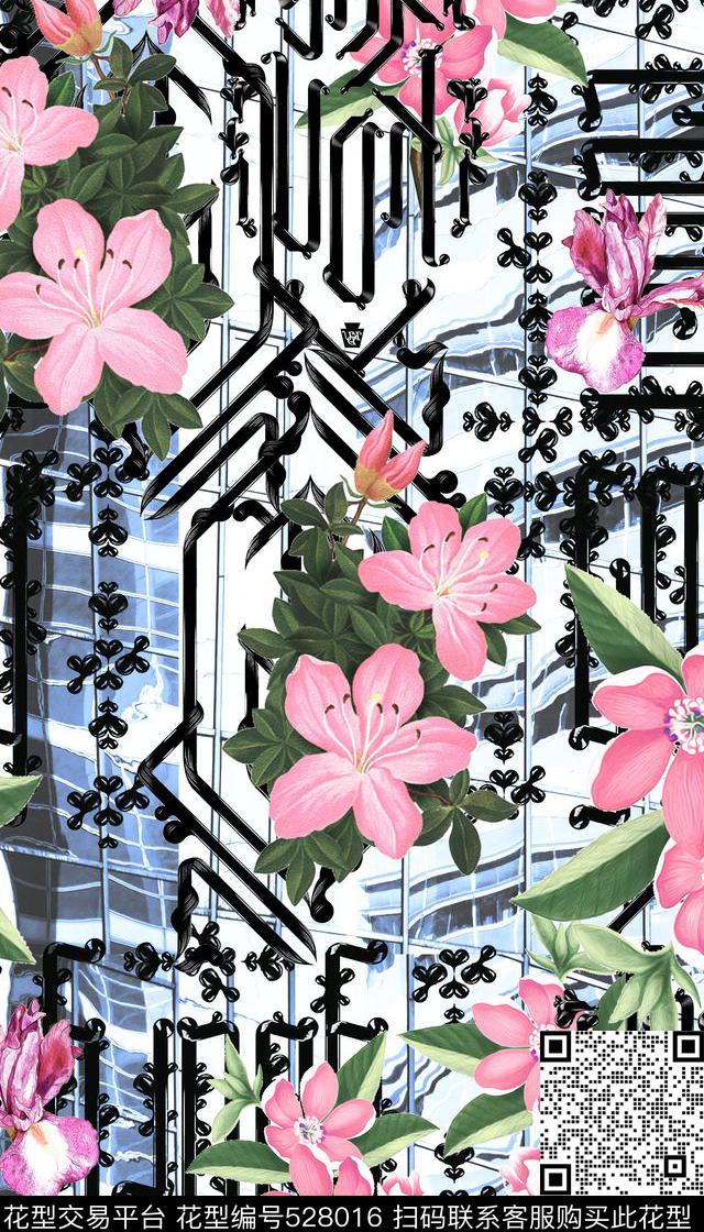 2015102504 复古经典格子 几何抽象 建筑结构 手绘高清小清新花卉 - 528016 - 男女泳装 四方连续 花鸟植物 - 数码印花花型 － 沙发布花型设计 － 瓦栏
