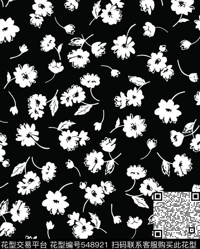 欧美 时尚 大牌 D&G 花卉 小花印花图 - 548921 - 大牌 欧美 时尚 - 数码印花花型 － 女装花型设计 － 瓦栏