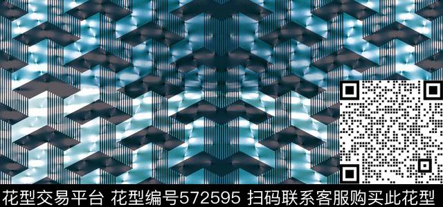 三维立体几何空间 正方体正方形 3D - 572595 - 三维 立体 几何空间 - 数码印花花型 － 女装花型设计 － 瓦栏