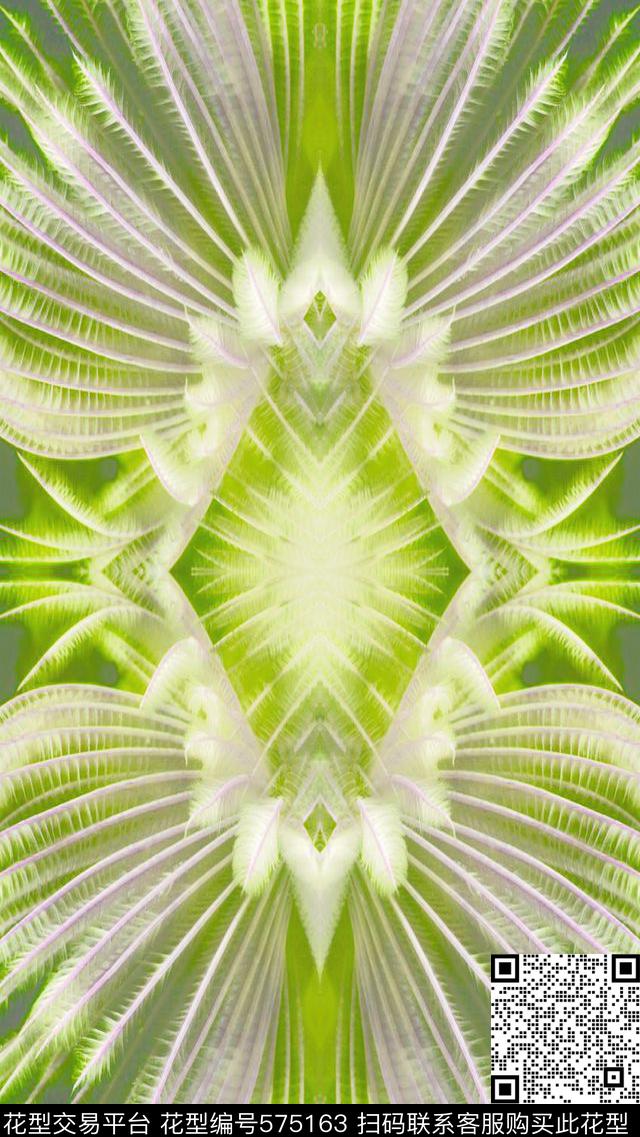 唯美的羽毛 - 575163 - 自然 羽毛 - 数码印花花型 － 女装花型设计 － 瓦栏