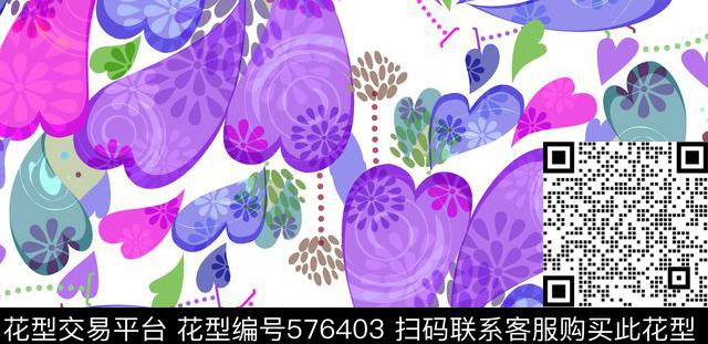几何花瓣小碎点 - 576403 - 几何 花瓣 小碎点 - 传统印花花型 － 女装花型设计 － 瓦栏