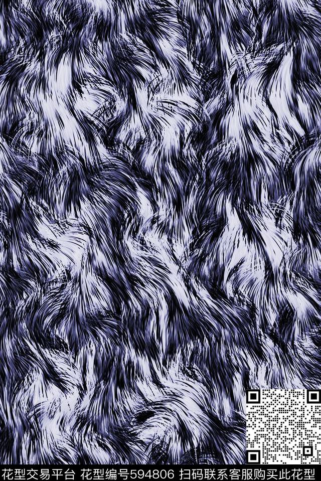 豹动物毛织纹理毛 - 594806 - 毛织 动物纹 纹理 - 数码印花花型 － 箱包花型设计 － 瓦栏