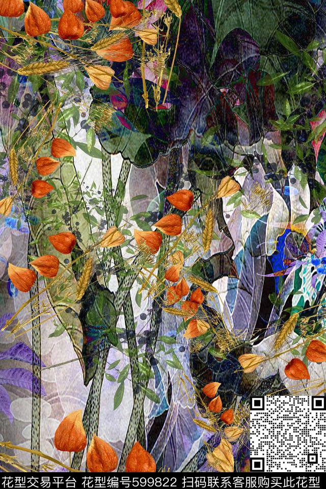 1_01352.jpg - 599822 - 花卉 工笔画 波西米亚 - 数码印花花型 － 女装花型设计 － 瓦栏