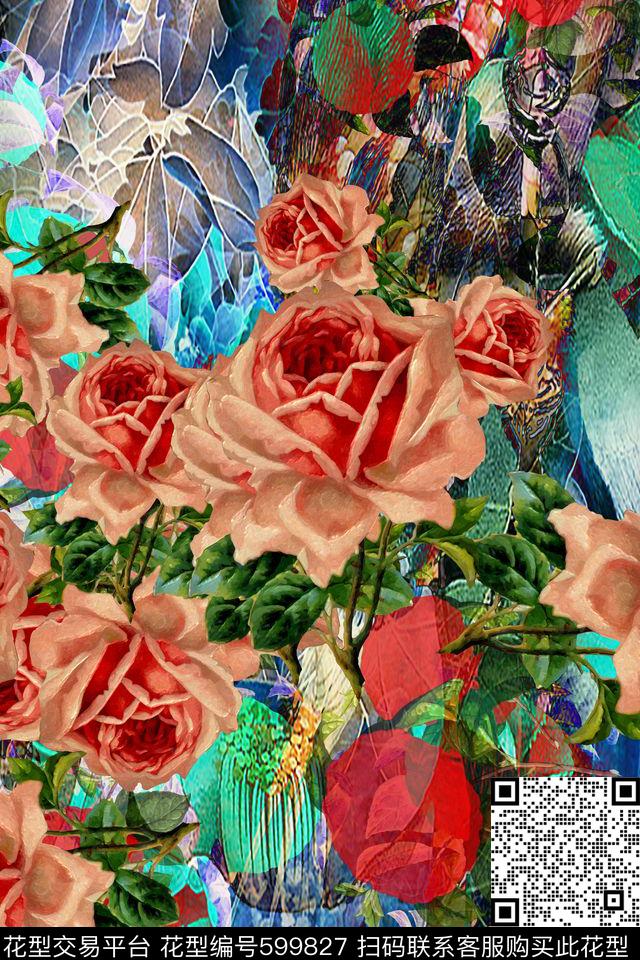 1_01364.jpg - 599827 - 大花 民族风 波西米亚 - 数码印花花型 － 女装花型设计 － 瓦栏