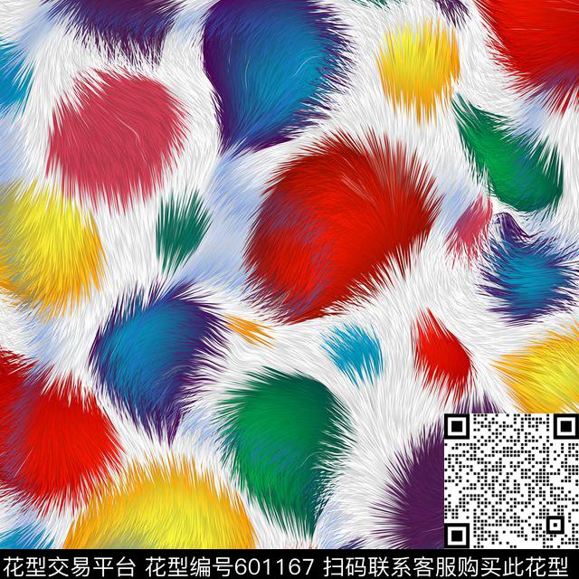 豹彩点抽象纹理圆点 - 601167 - 动物纹 毛织 女装 - 数码印花花型 － 箱包花型设计 － 瓦栏