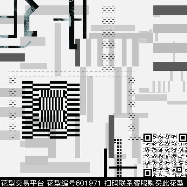 纷繁复杂的心内迷宫-上海上海纹.jpg - 601971 - 极简潮上海纹 概念设计 奢侈品极端简约主义摩登lomo风 - 数码印花花型 － 方巾花型设计 － 瓦栏