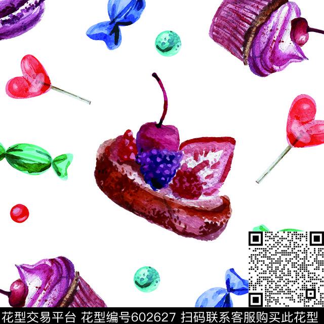 马克龙.jpg - 602627 - 趣味 马卡龙 甜点 - 数码印花花型 － 女装花型设计 － 瓦栏