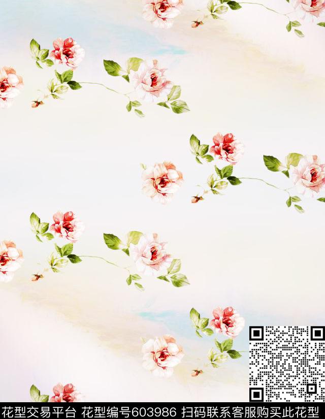 梦幻花.jpg - 603986 - 花卉 小碎花 - 数码印花花型 － 女装花型设计 － 瓦栏