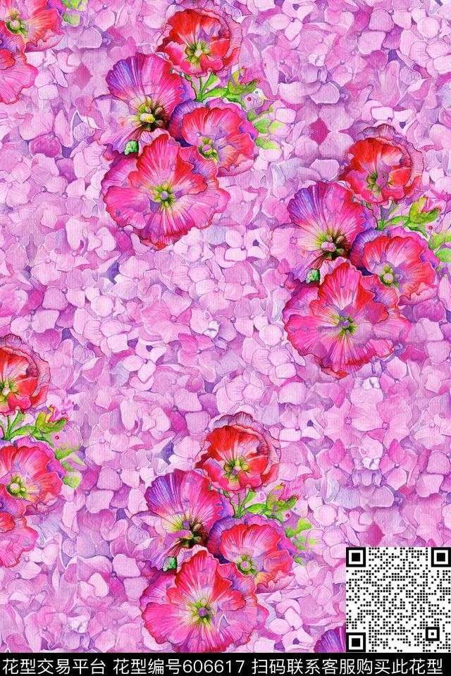 花型-4.jpg - 606617 - 浪漫花卉 热带植物 花瓣 - 数码印花花型 － 女装花型设计 － 瓦栏
