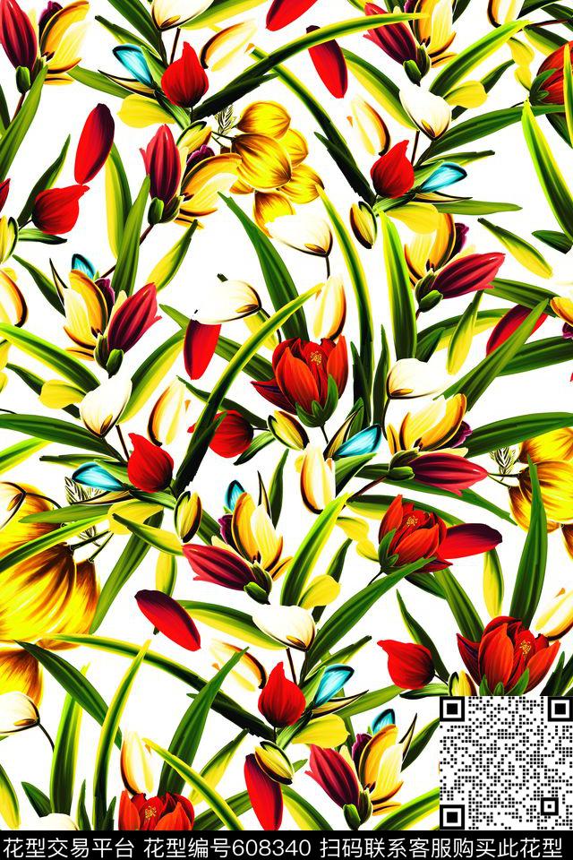 抽象油画风格MMJ1-2f2.jpg - 608340 - 手绘 女装 花卉 - 数码印花花型 － 女装花型设计 － 瓦栏