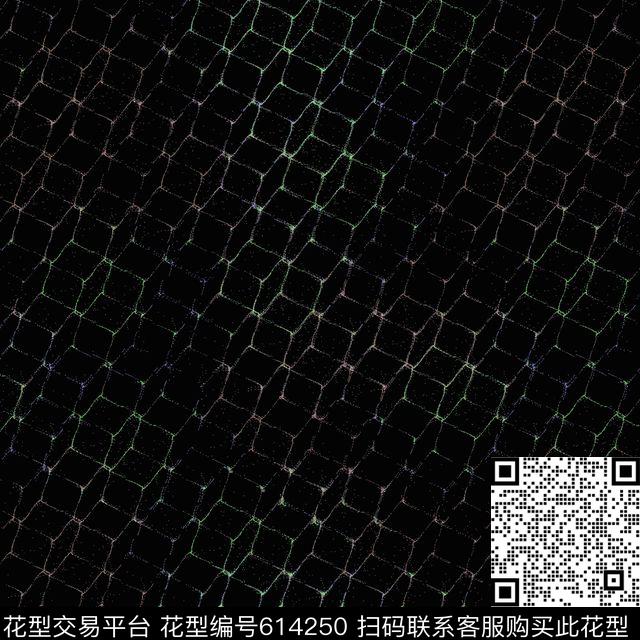 魔幻立方体.jpg - 614250 - 小方块 解构 色块 - 数码印花花型 － 男装花型设计 － 瓦栏