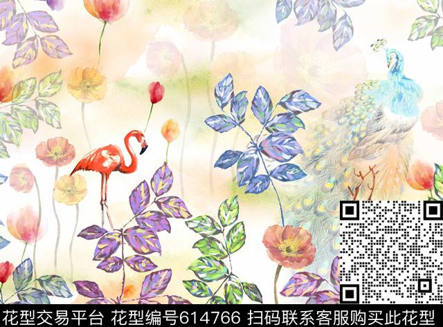 DS9002 梦逸莎.jpg - 614766 - 手绘清新 - 数码印花花型 － 女装花型设计 － 瓦栏