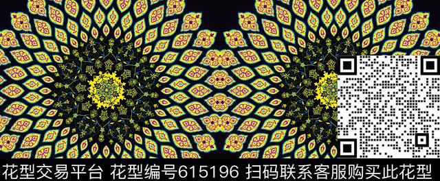 sh-5230-y6.jpg - 615196 - 中国风 民族风 几何组合 - 传统印花花型 － 女装花型设计 － 瓦栏