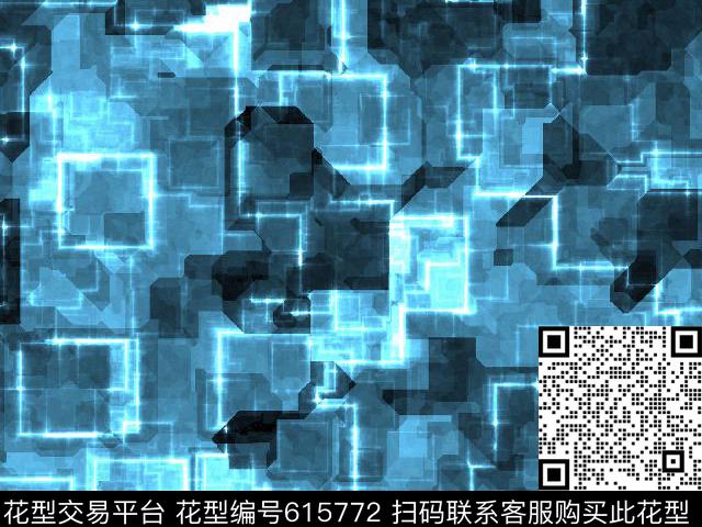 2.tif - 615772 - 不规则几何 马赛克拼接 激光 - 数码印花花型 － 女装花型设计 － 瓦栏