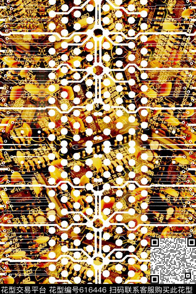 fyf-1604-20-01-.jpg - 616446 - 趣味 色块 手绘 - 数码印花花型 － 女装花型设计 － 瓦栏