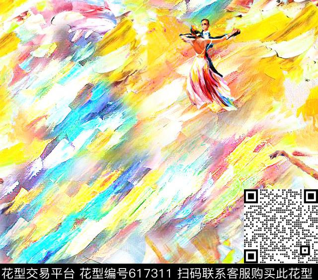 2.jpg - 617311 - 油画 人物 炫彩 - 数码印花花型 － 女装花型设计 － 瓦栏