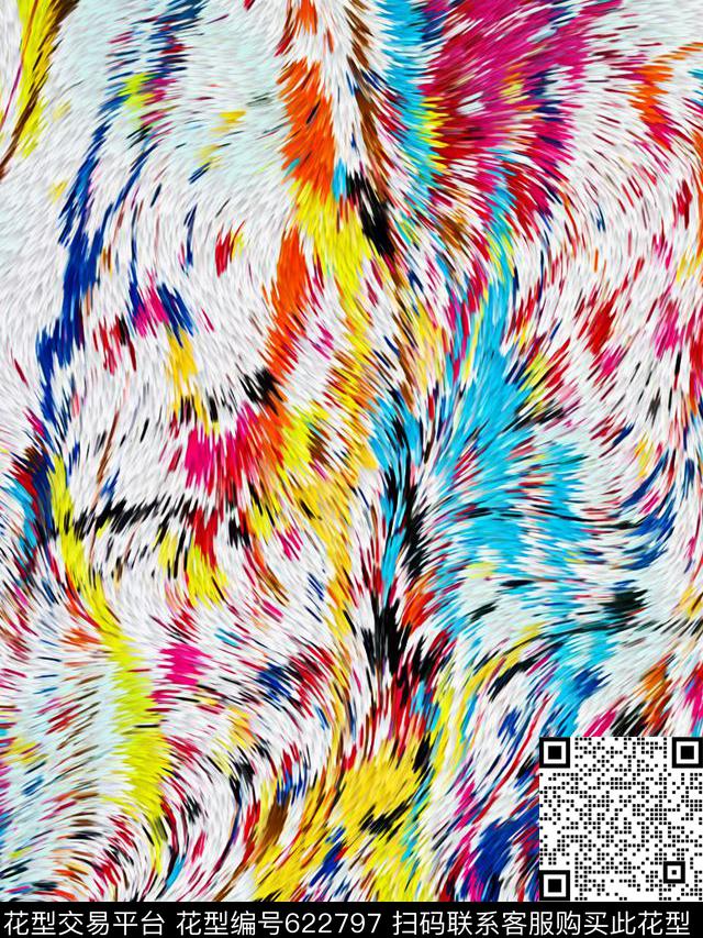 豹抽象动物纹1.jpg - 622797 - 毛织 动物纹 女装 - 数码印花花型 － 女装花型设计 － 瓦栏