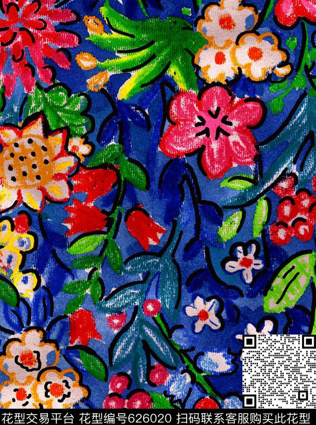 小花.jpg - 626020 - 花卉 趣味 - 数码印花花型 － 女装花型设计 － 瓦栏