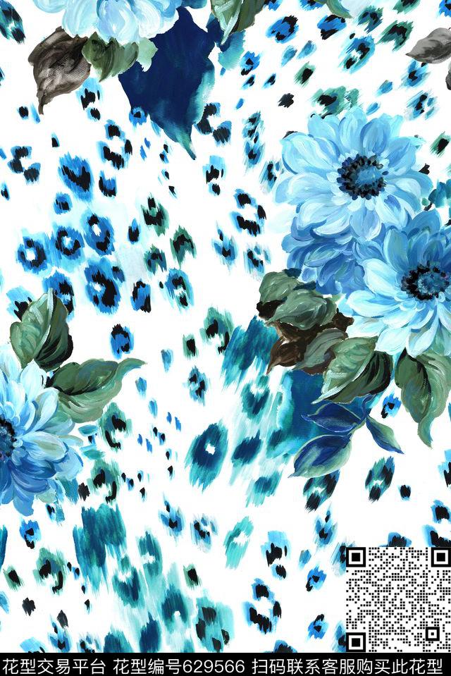 Z-2606.jpg - 629566 - 花朵 花卉 手绘 - 数码印花花型 － 女装花型设计 － 瓦栏