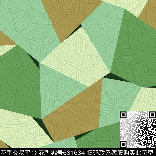 分割2-1.jpg - 631634 - 色块 竹文化 丝巾 - 数码印花花型 － 方巾花型设计 － 瓦栏