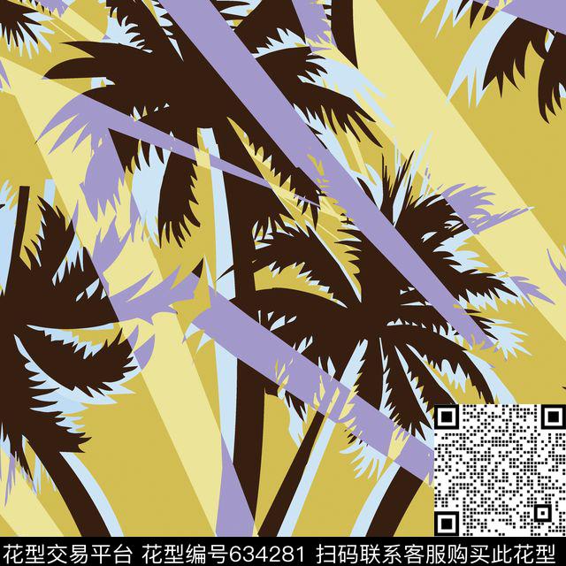 热带.jpg - 634281 - 热带风情 - 传统印花花型 － 泳装花型设计 － 瓦栏