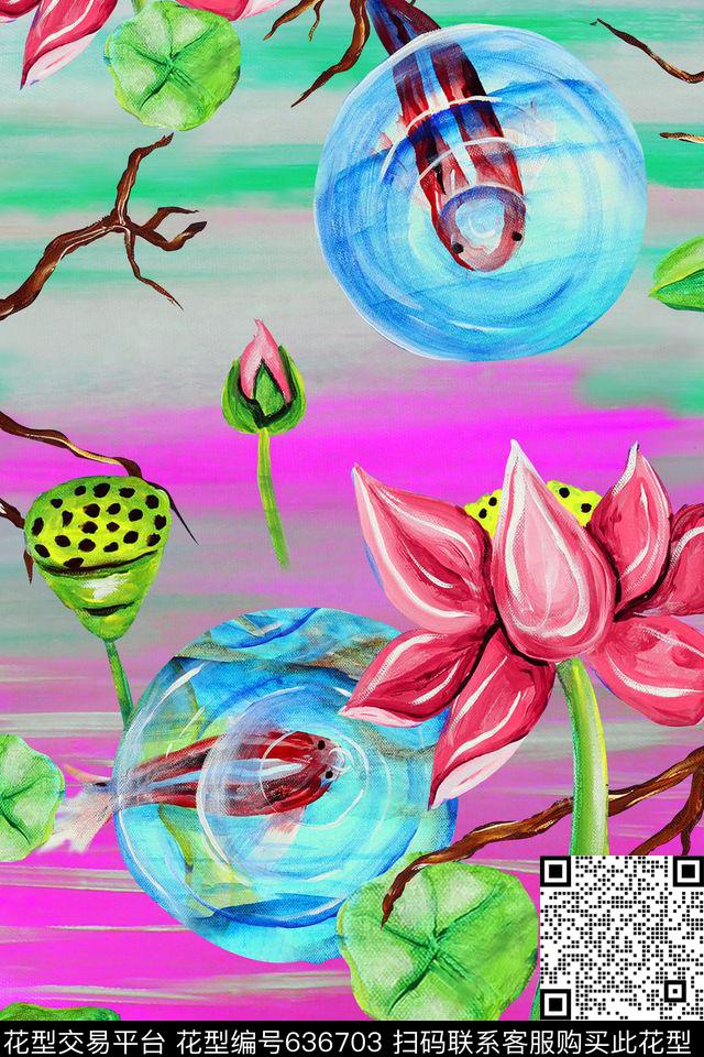 160513-2.jpg - 636703 - 油画 荷花 花卉 - 数码印花花型 － 女装花型设计 － 瓦栏