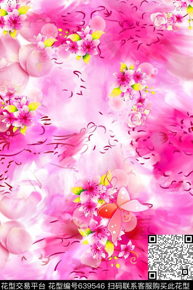 花卉.jpg - 639546 - 大花 小碎花 玫瑰 - 数码印花花型 － 女装花型设计 － 瓦栏