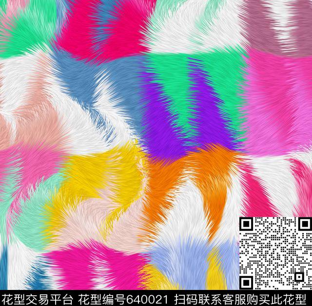 豹几何动物纹理.jpg - 640021 - 女装 沙发布 动物纹 - 数码印花花型 － 沙发布花型设计 － 瓦栏