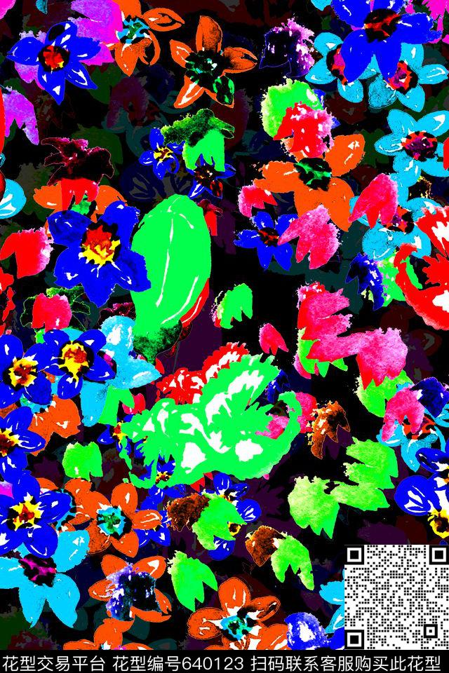 ly-35.jpg - 640123 - 手绘 水彩 小碎花 - 数码印花花型 － 女装花型设计 － 瓦栏