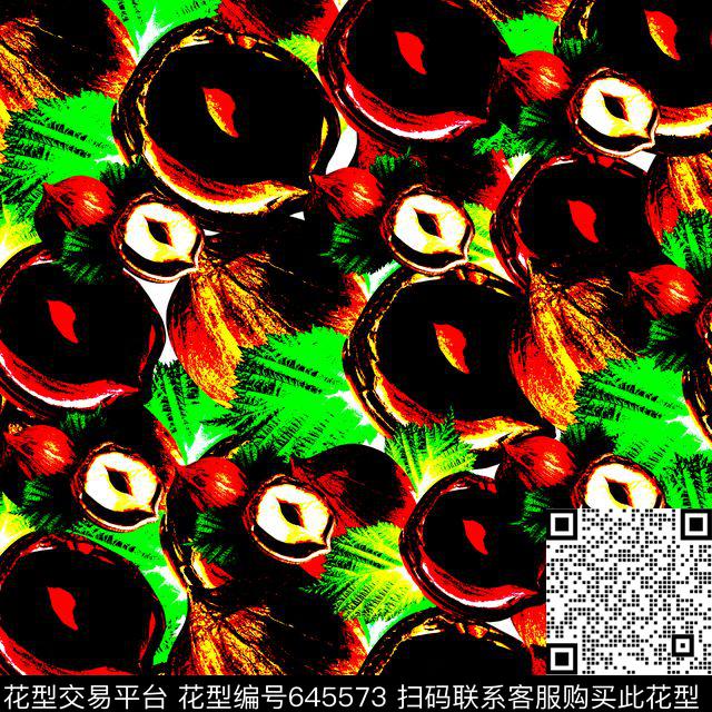 坚果001.jpg - 645573 - 蔬菜水果 时尚流行 水果 - 数码印花花型 － 男装花型设计 － 瓦栏