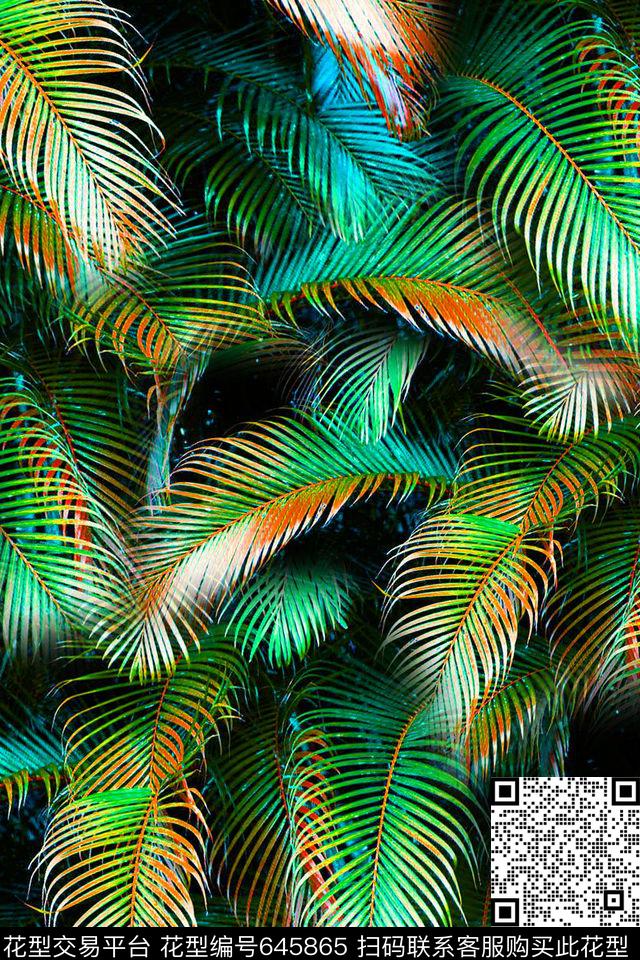 152.jpg - 645865 - 巴西 时尚 棕榈叶 - 数码印花花型 － 泳装花型设计 － 瓦栏