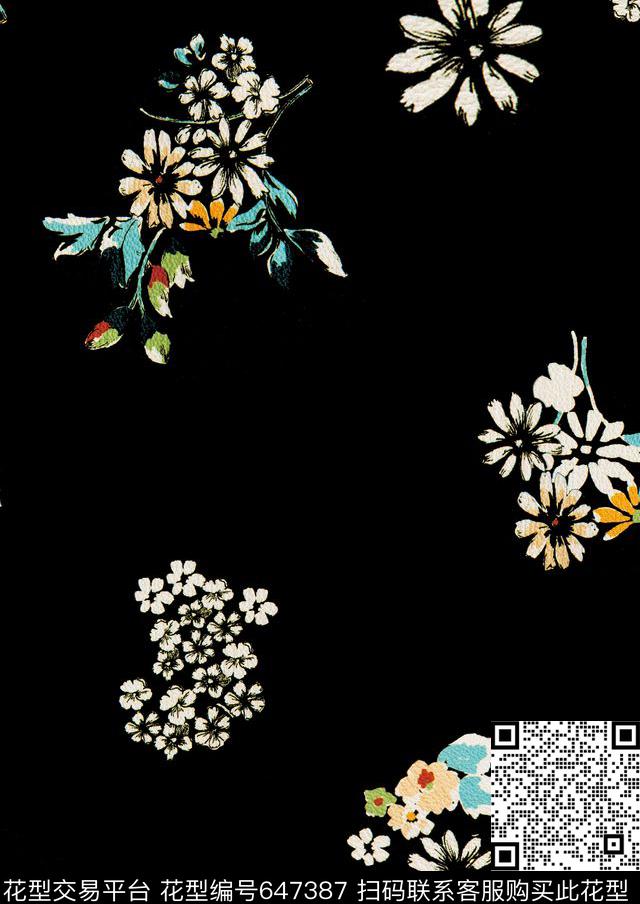 0610(小碎花).jpg - 647387 - 趣味 平面花 勾线花 - 传统印花花型 － 女装花型设计 － 瓦栏